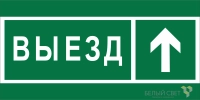 Знак безопасности NPU-6030.N06 "Направление к воротам выезда прямо" Белый свет a20566