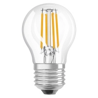 Лампа светодиодная филаментная SMARTWF P40D 4W/827 230VFILCL SMART+ P 4Вт 2700К тепл. бел. E27 470лм P угол пучка 300град. 220-240В диммир. (замена 40Вт) прозр. стекло. LEDVANCE 4058075609792