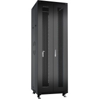 Шкаф монтажный телекоммуникационный напольный ND-05C-47U60/120-BK 19дюйм для распред. и серверн. оборудования 47U 600х1200х2277мм передн. и задн. двойн. перфорир. двери ручки с замком черн. (RAL 9004) Cabeus 9753c