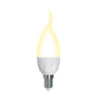 Лампа светодиодная LED-CW37 7W/3000K/E14/FR/DIM PLP01WH Яркая 7Вт матовая 3000К тепл. бел. E14 диммир. (упак. картон) Uniel UL-00004299
