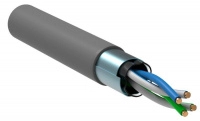 Кабель связи витая пара F/UTP кат. 5e 2х2х24AWG solid LSZH (500м) сер. (м) ITK LC1-C5E02-321