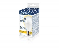 Лампа светодиодная LED-A60-15W-E27-3K ЛОН 15Вт E27 3000К 220-240В ПРОМО Ergolux 14308