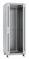Шкаф монтажный телекоммуникационный напольный SH-05C-32U60/60 19дюйм для распред. и серверн. оборудования 32U 600х600х1610мм передн. стеклян. и задн. сплошн. метал. двери ручка с замком сер. (RAL 7035) Cabeus 7046c