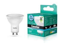Лампа светодиодная LED5-GU10/845/GU10 5Вт 4500К бел. GU10 415лм 220-240В Camelion 10957