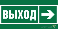Знак безопасности NPU-6030.E30 "Направление к эвакуационному выходу направо" Белый свет a20530