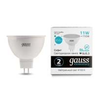 Лампа светодиодная Elementary 11Вт MR16 софит 6500К холод. бел. GU5.3 850лм GAUSS 13521