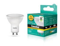 Лампа светодиодная LED7 GU10/830/GU10 7Вт 3000К тепл. бел. GU10 460лм 220-240В Camelion 11654