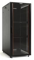 Шкаф напольный TTB-4261-AS 19дюйм 42U 2055х600х1000мм перед. стеклянная дверь со стальными перфорир. боковинами зад. дверь сплошная ручка с замком крыша нового типа черн. (RAL 9004) разобранный Hyperline 395998