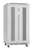 Шкаф монтажный телекоммуникационный напольный ND-05C-22U60/100 19дюйм для распред. и серверн. оборудования 22U 600х1000х1166мм передн. и задн. перфорир. двери ручка с замком сер. (RAL 7035) Cabeus 7200c