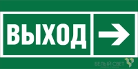 Знак безопасности BL-2010B.E30 «Направление к эвакуационному выходу направо» Белый свет a19712