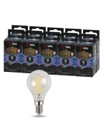 Лампа светодиодная филаментная F-LED P45-9W-840-E14 9Вт P45 шар 4000К нейтр. бел. E14 Эра Б0047026