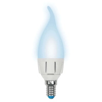 Лампа светодиодная LED-CW37 7W/NW/E14 /FR PLP01WH Яркая 7Вт свеча на ветру матовая 4000К нейтр. бел. E14 (упак. картон) Uniel UL-00002415