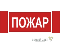 Знак безопасности NPU-3413.F20"Пожар" Белый свет a17717