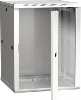 Шкаф 19 дюйм LINEA W 18U 600х600мм настен. стекл. дверь RAL7035 ITK LWR3-18U66-GF