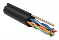 Кабель связи витая пара U/UTP 5E 24AWG 4PR LDPE 1м трос 305м РФ GENERICA BC3-C5E04-159-305-R-G