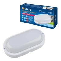 Светильник светодиодный ULW-Q215 12W/4000K Sensor IP65 White Овал 12Вт 4000К IP65 960лм промышленный накладной влагозащ. опал. рассеив. с датчиком звука и освещенности бел. Volpe UL-00004068